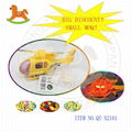 Hot selling lighting pull wire helicopter toys with sweet candy