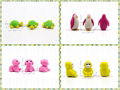 Colorful promotion small eraser capsule toys for chocolate surprise egg