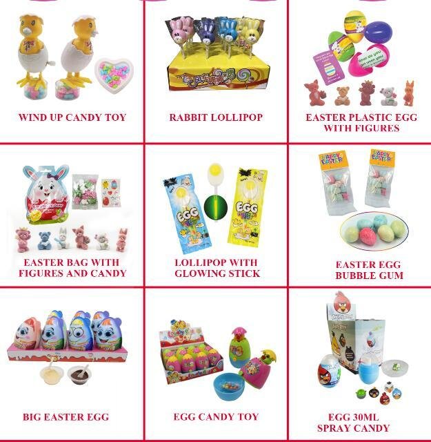 PP food material surprise egg candy spray one part with promotional toy hot sell 2