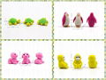 Colorful promotion small eraser capsule toys for chocolate surprise egg 3