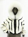 TOSKONA GORGEOUS WHITE MINK SHEEP FOX FUR JACKET 1