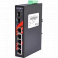 7-Port Industrial PoE+ Unmanaged Ethernet Switch-LNP-0702C-SFP 1