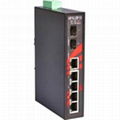 7-Port Industrial PoE+ Unmanaged Ethernet Switch-LNP-0702C-SFP 3