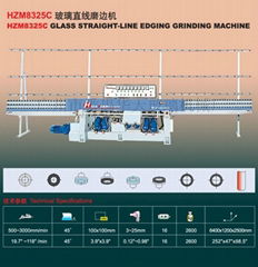 8 Spindle Manual Glass Straight-Line Edging Machine