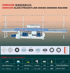 9 Spindle Manual Glass Straight-Line Edging Machine