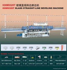 9 Spindle Glass Straight-Line Beveling Machine