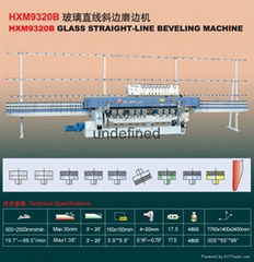 9 Spindle Manual Glass Straight-Line Mitering Machine