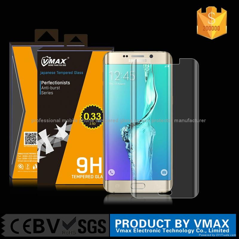 For samsung Galaxy s6 edge full cover 9Htempered glass screen protector