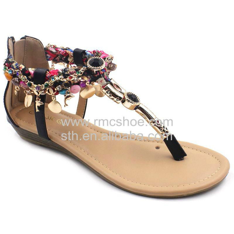  	RMC Toe-Post Adjustable Buckle Gladiator Thong Sandals 2