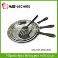 Africa 3pcs/4pcs Stainless Steel Frying Pan Fry Pan WIith Shovel22cm-28cm 3