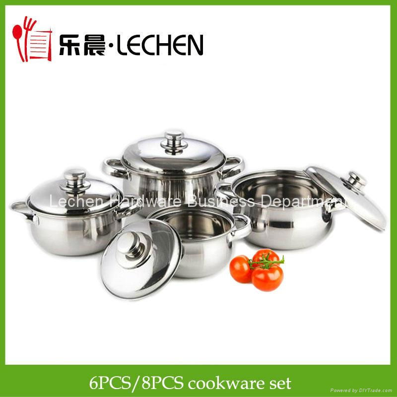 Nigeria 6pcs/8pcs Cookware Set Stock Pot Cassrole Soup Pot Sauce Pot 