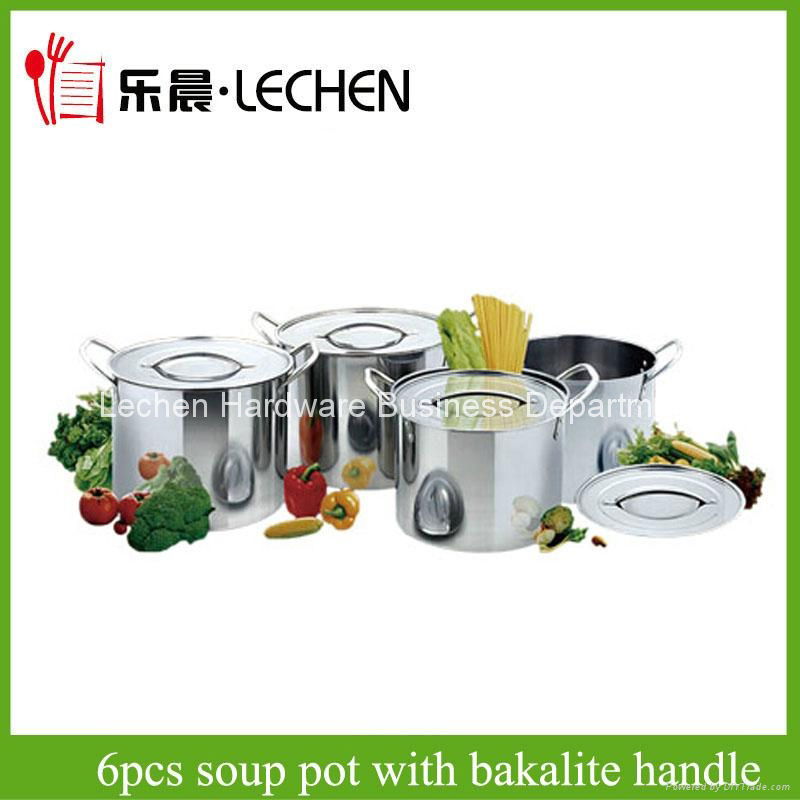 8pcs Stainless Steel Cookware Set Stock Pot Cassrole Soup Pot Sauce Pot  2