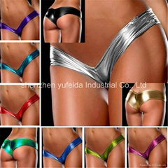 Shiny Patent Leather High quality Women Ladies Girls exotic Underwear Panties