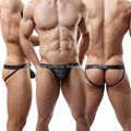 Sexy Men's Thongs G-string Underwear T-back Leather Jockstrap Trunks Underpants 1