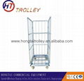 foldable heavy duty warehouse cargo trolley for supermarket  1