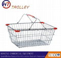 metal  supermarket shopping basket  with handles for sale  2