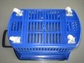 rolling supermarket plastic shopping basket with draw bar  wholesale  3