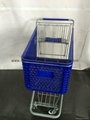   supermarket plastic shopping trolley 100l with advertising board wholesale  2