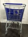   supermarket plastic shopping trolley 100l with advertising board wholesale  3