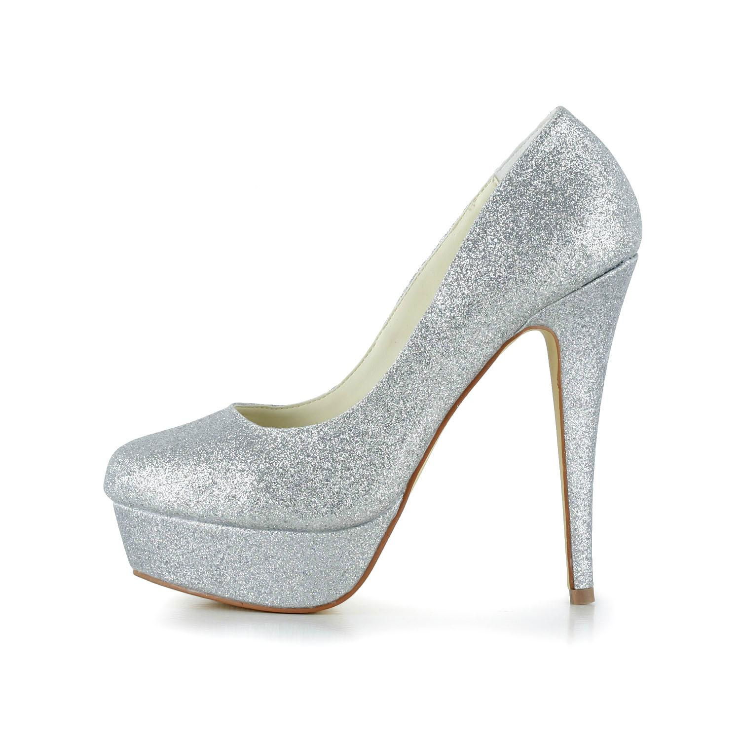 party pump shoe with sparkle upper 3