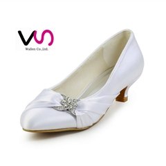 low heel wedding shoe