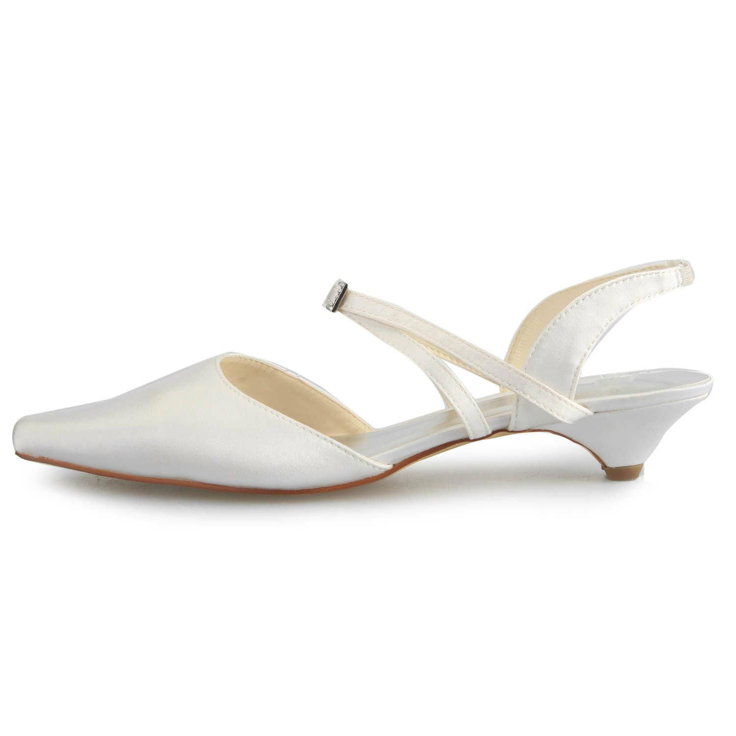 pointed toe low heel bridal shoe 4