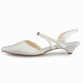 pointed toe low heel bridal shoe 4