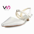 pointed toe low heel bridal shoe 1