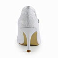 Lace pump low heel bridal shoe 4