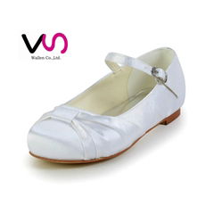 satin flower girls shoe for wedding