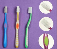 Nanometer TPR Bristles with tongue cleaner toothbrush