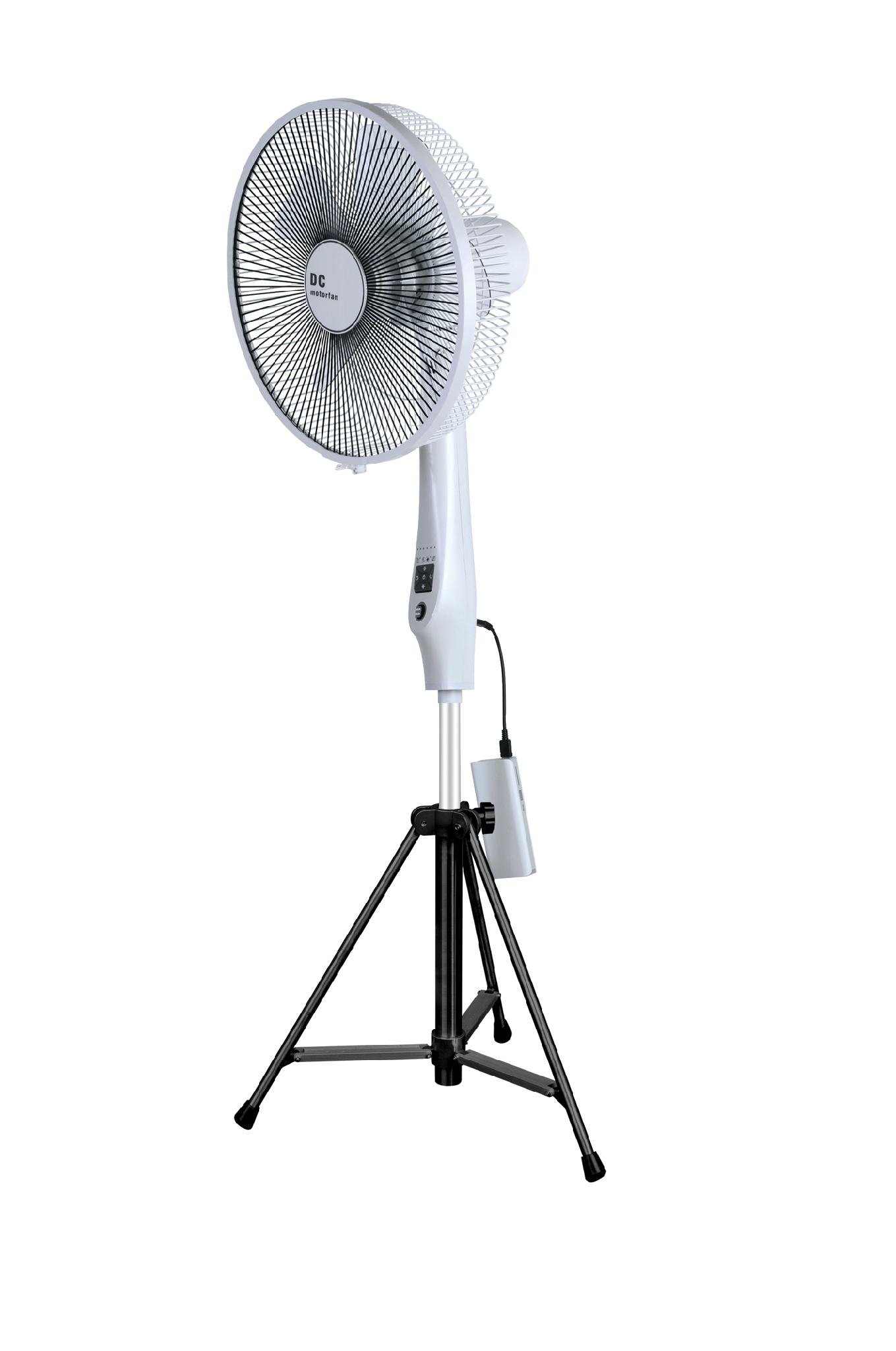 Rechargeable DC Motor Stand Fan Driven by Power Bank 5