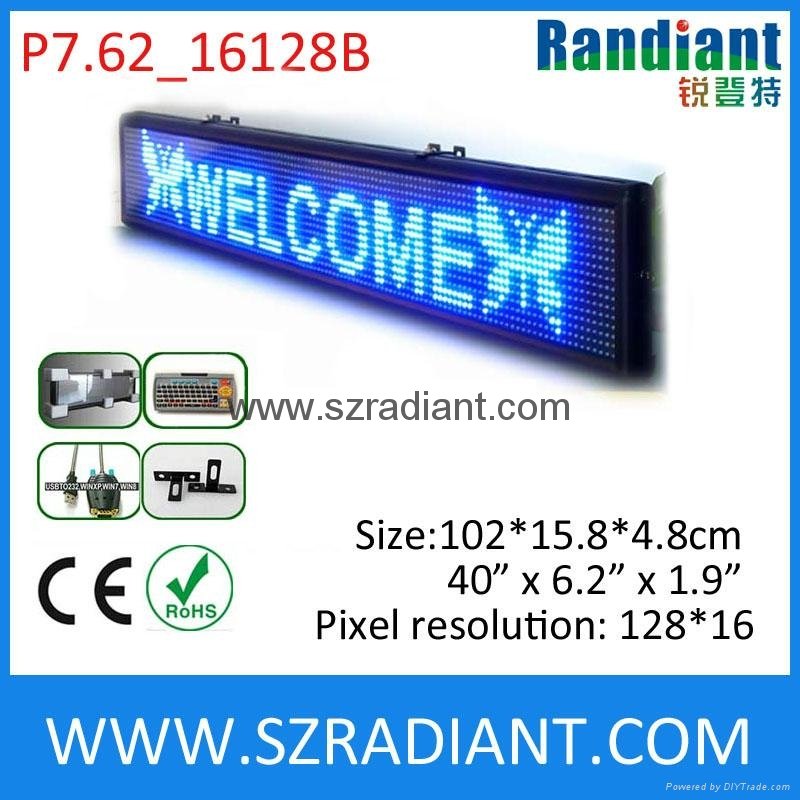  Semi-outdoor CE certificate led scrolling sign