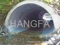 Large diameter galvanized corrugated steel pipe culvert