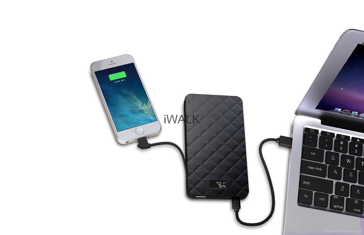 untra slim power bank for iphone samsung fashionable design triple output 