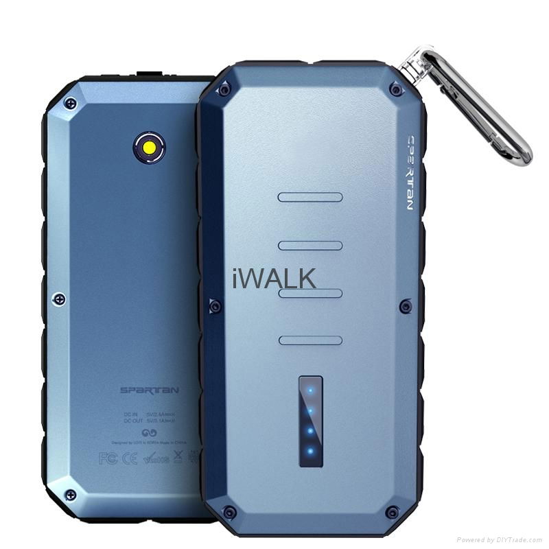 13000mAh outdoo power bank IP-66 certificated waterproof dust-proof shockproof 3