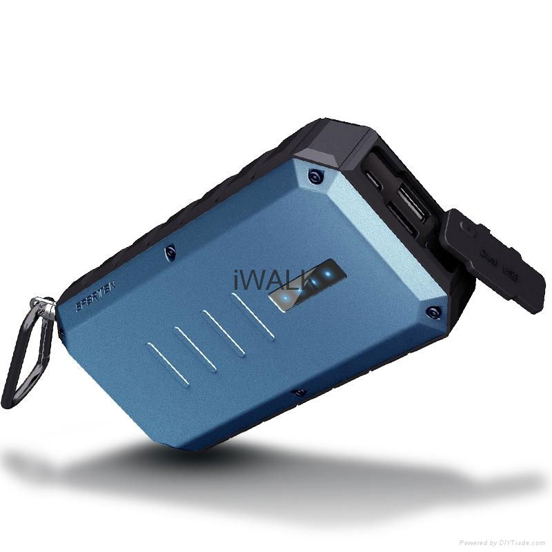 13000mAh outdoo power bank IP-66 certificated waterproof dust-proof shockproof