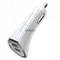 2 USB car mobile phone charger adapter