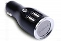 Light weighted dual  USB car mobile phone charger in car charger adapter  4