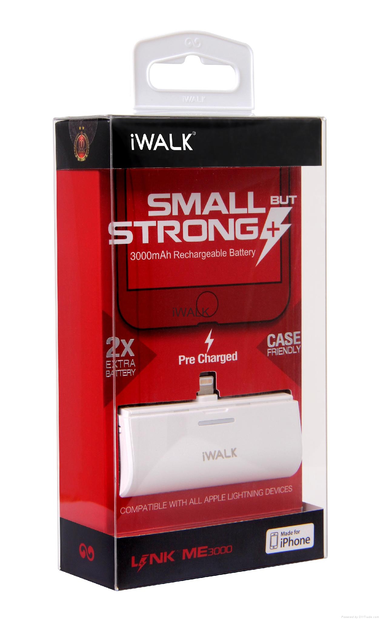 Portable docking battery for iPhone lightning battery charging dock DBS3000L iWALK (China