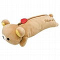 Animal soft plush pencil case pencil bag