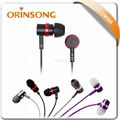 cheap metal in-ear promotional earphone