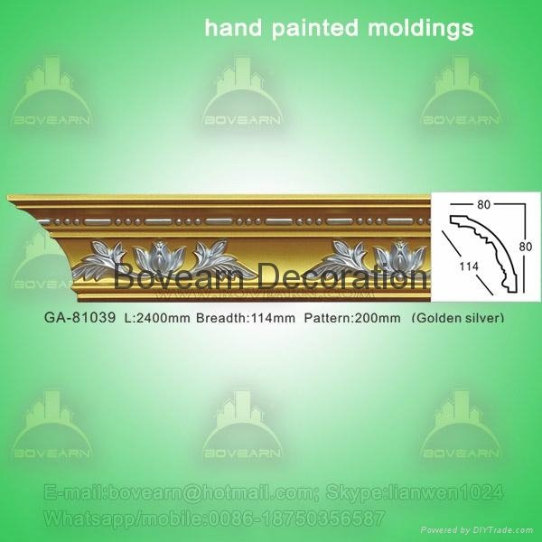 Polyurethane interior decorative crown mouldings  2