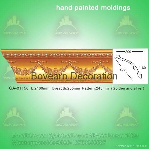 Polyurethane interior decorative crown mouldings  4