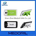 Eco-friendly siliconel phone holder 3m sticker smart wallet mobile card holder 1