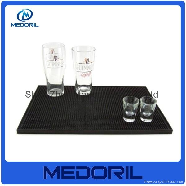 Bar accessories soft pvc rubber bar beer mat for promotion 2