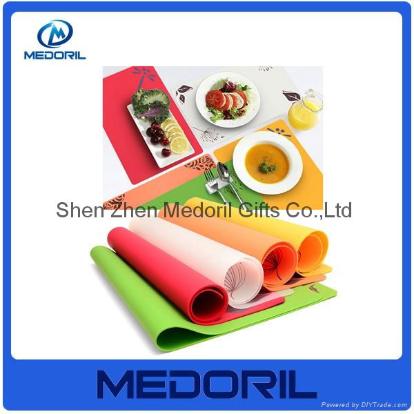 Custom design printed logo silicone rubber table mat with factory price 4