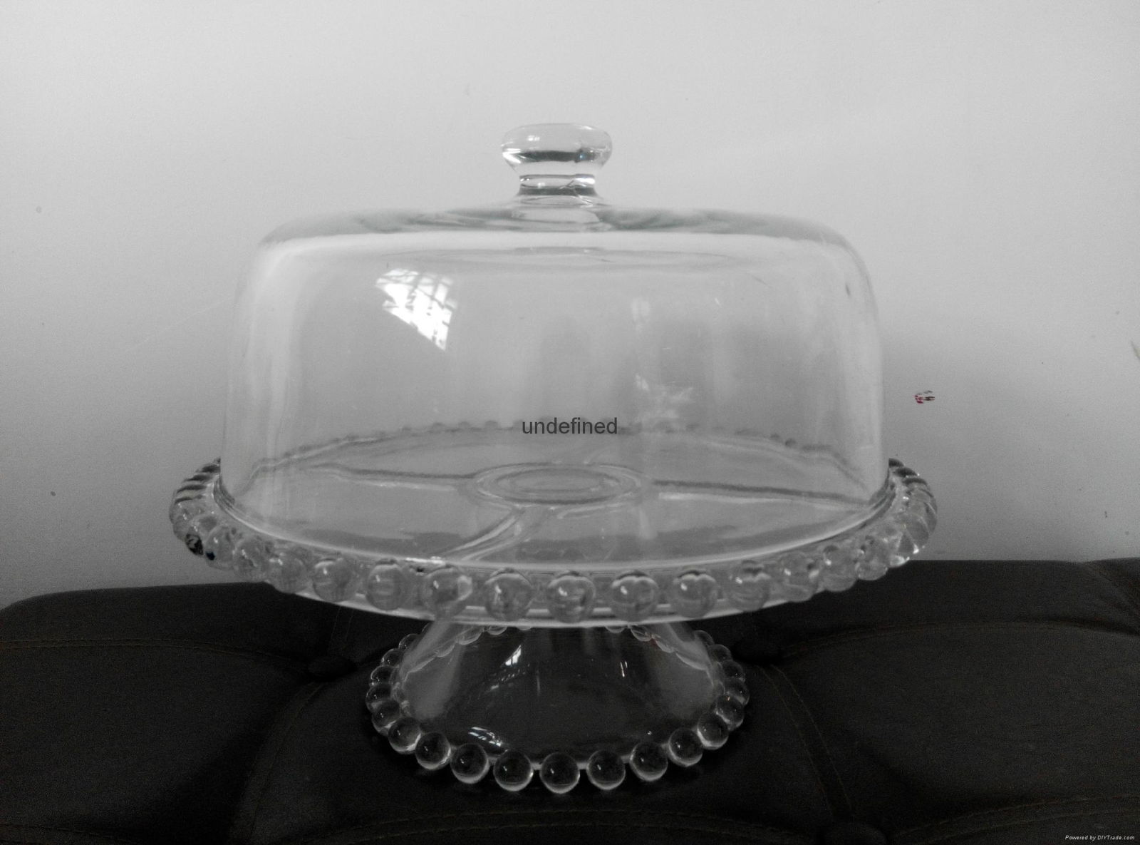 Crystal glass cake plate cover 2