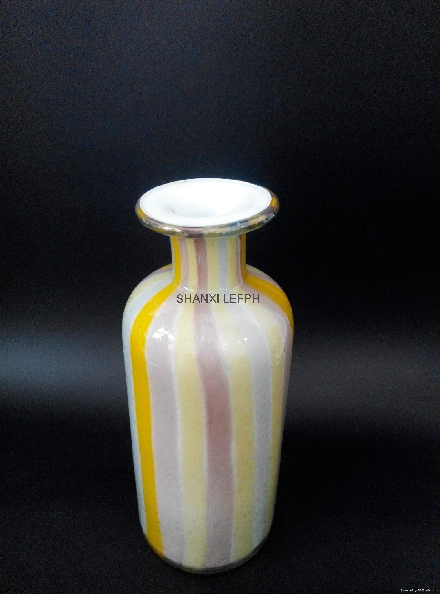 定製彩色玻璃花瓶家居裝飾時尚花瓶 2