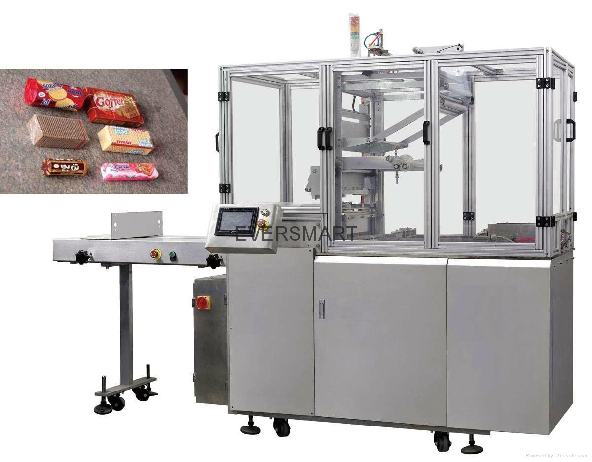 Automatic X-fold On-edge Biscuit Wrapping Machine